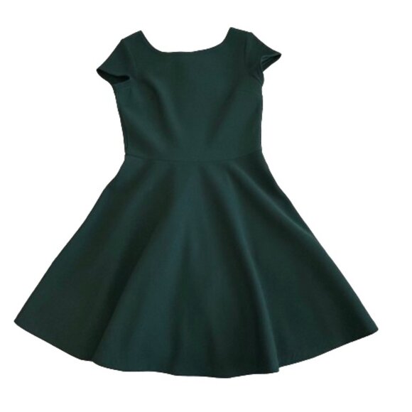 love...ady Women's Small Green Mini Fit & Flare With Short Cup Sleeves Dress - Picture 5 of 15